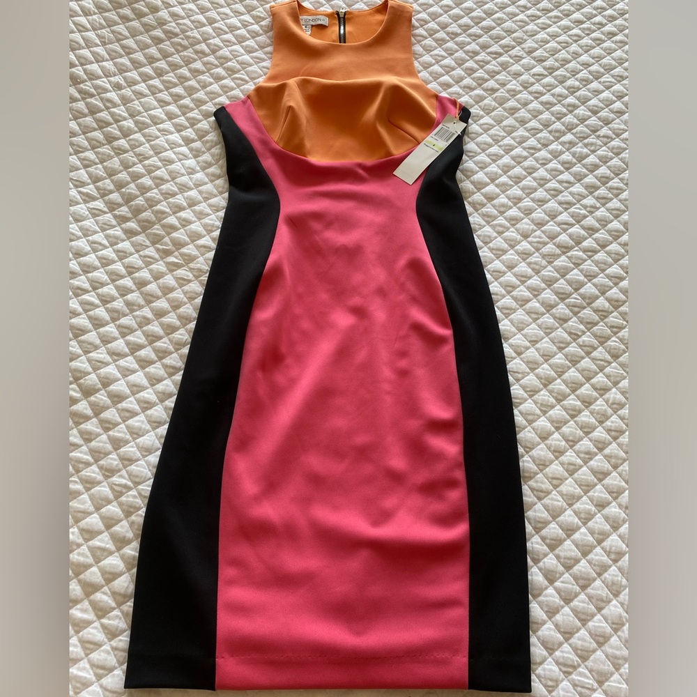 Maggy London Colorblock Mid length Dress- brand new with tag